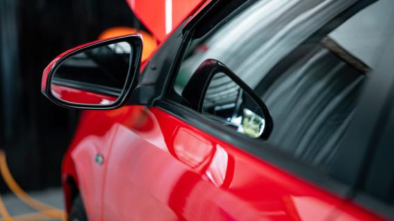 Side rear view window